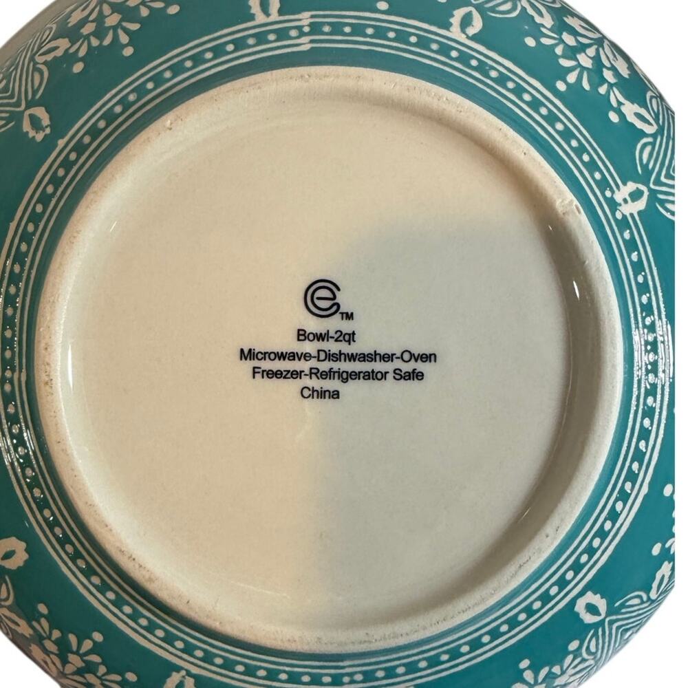 Cooks Essentials Set of 2 ceramic Nesting serving Bowls with lids 2 & 3 qt - Picture 2 of 8